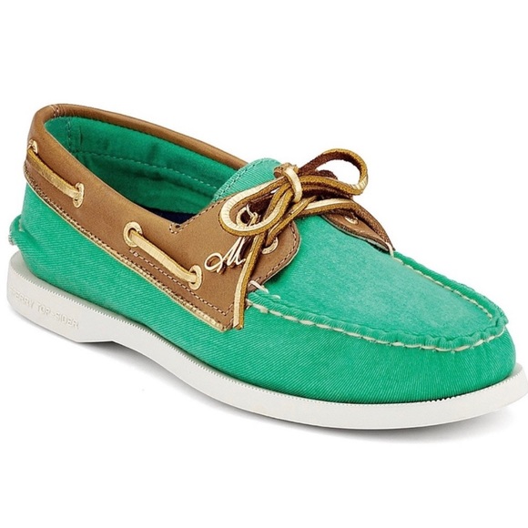 Milly of NY x Sperry Top-Sider in Green Salt Wash (New w/ original packaging) - Picture 3 of 10
